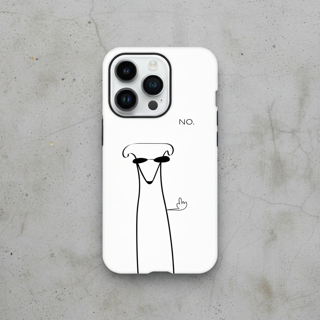 NO. l White l iPhone Case Though