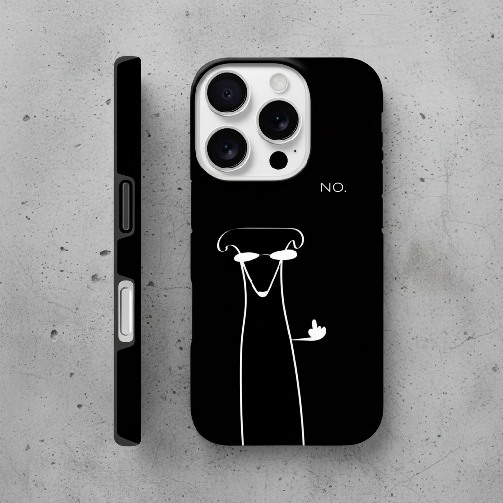 NO. l Black l iPhone Case Though